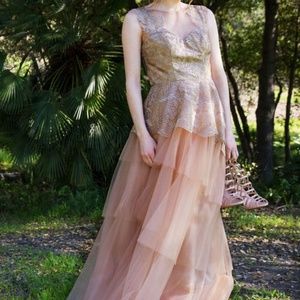 Modcloth Rose' Tulle Tier Gown